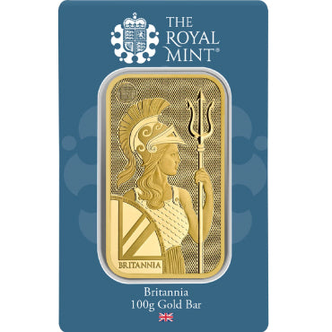 Royal Mint Britannia 100g Gold Bar